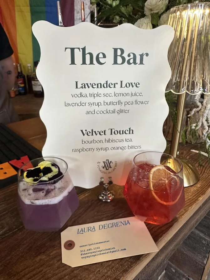 The Voyaging Alchemist Mobile Coffee and Cocktail Bar
Chicago, Illinois LGBT Wedding Bartending & Barista Services
