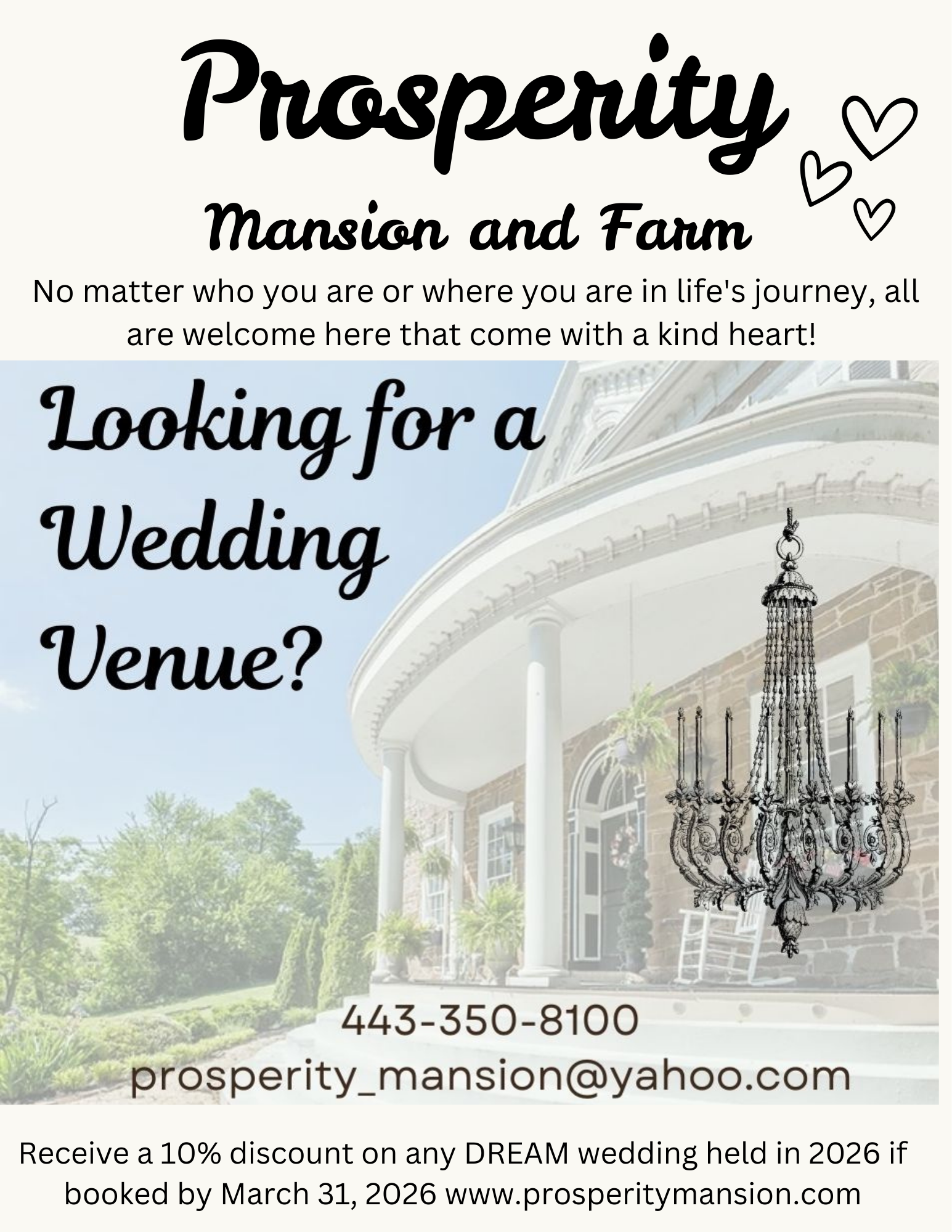Prosperity Mansion and Farm 
Frederick, Maryland LGBT Wedding Reception Venue
