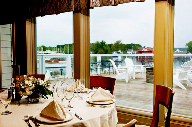 St. Michaels Harbor Inn - Deck and harbour view