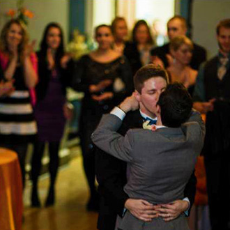 Historic Oakland Columbia Maryland Gay Couple Kissing On The Dance Floor