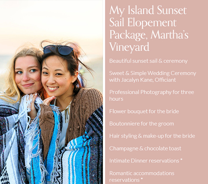 Martha's Vineyard - Vineyard Haven, Massachusetts - LGBT Wedding Officiant and Elopement Packages - My Vineyard Elopement
