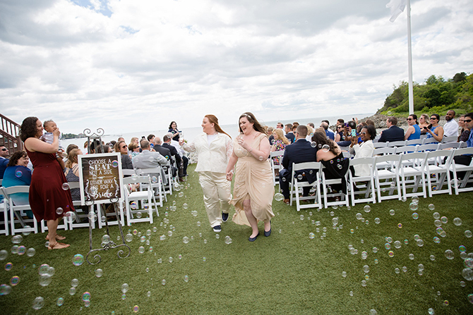 LGBT Wedding Ceremony Bubbles - Nahant, MA LGBT Wedding Reception Venue - The Oceanview of Nahant