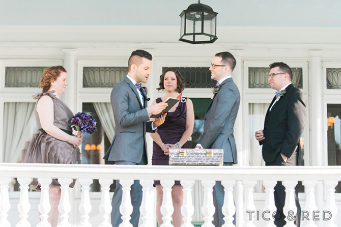 The Endicott Estate In Dedham Massachusetts Outdoor Gay Wedding Ceremony