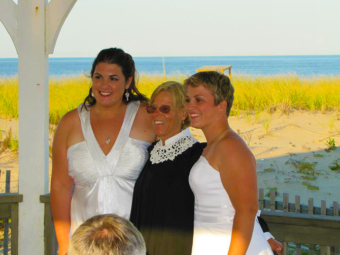 Weddings By Design Lucinda Graham LGBT Wedding Officiant in Brewster Massachusetts