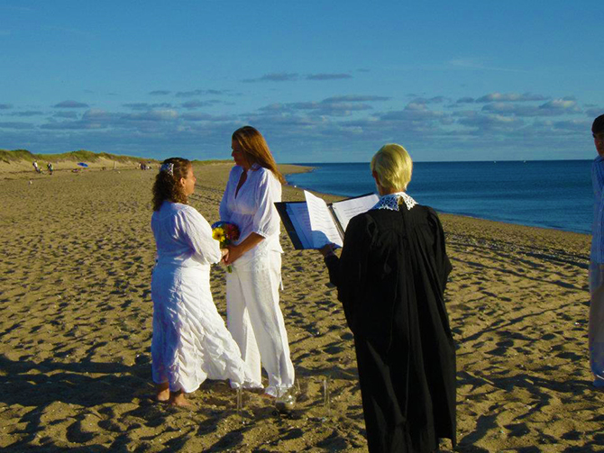 Weddings By Design Lucinda Graham LGBT Wedding Officiant in Brewster Massachusetts