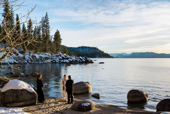 Lake Tahoe LGBT Wedding Ceremony Officiant Lesbian wedding