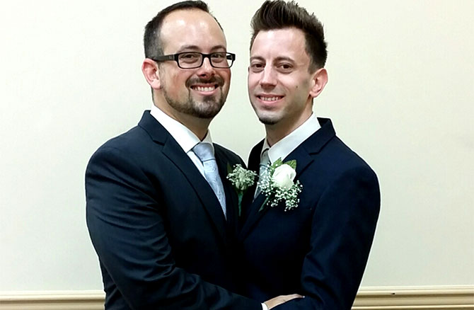 For This Joyous Occasion - Just married grooms