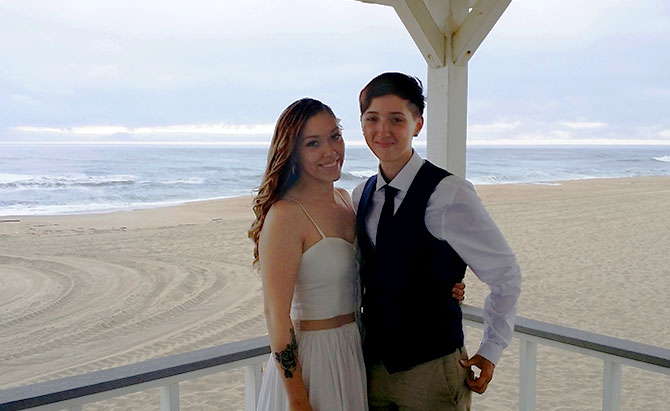 For This Joyous Occasion - Same-Sex couple oceanside