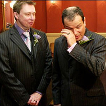 Military LGBT Couple Wedding Day