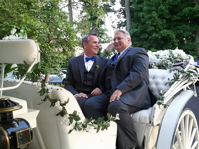 Lesbian brides on their wedding day - New Jersey