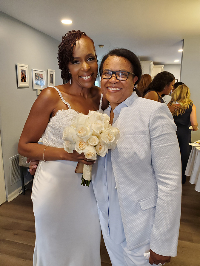 Lesbian brides on their wedding day - New Jersey