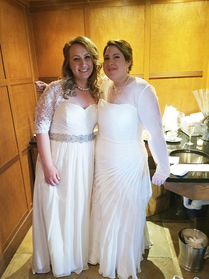 Lesbian brides on their wedding day - New Jersey