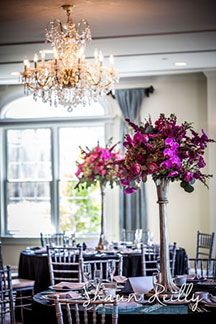Pocket Full of Posies Florist - Tall floral wedding reception table centerpiece 