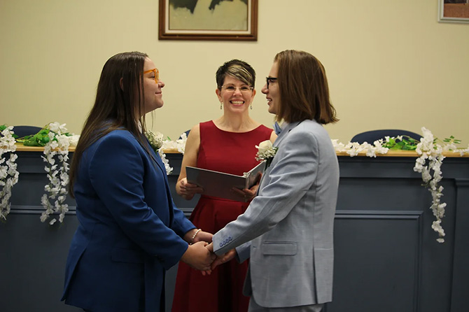 Rainbow Ministries, LLC 
				North Jersey LGBTQ+ Wedding Officiant
Reverend Sara Henderson - NYC, Westchester, Dutchess, Fairfield, New Fairfield & Litchfield



