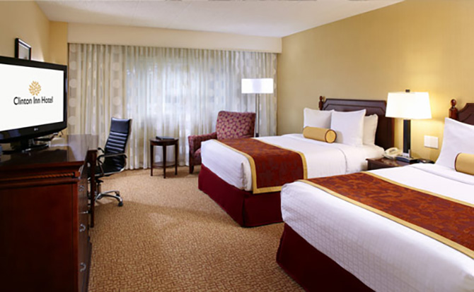 The Clinton Inn Hotel & Event Center - Double bed guestroom