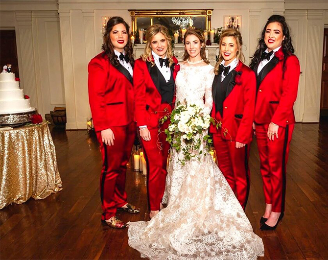 Womens on sale wedding tux