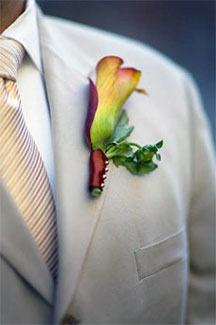 EM - Event Management - Maroon and yellow corsage
