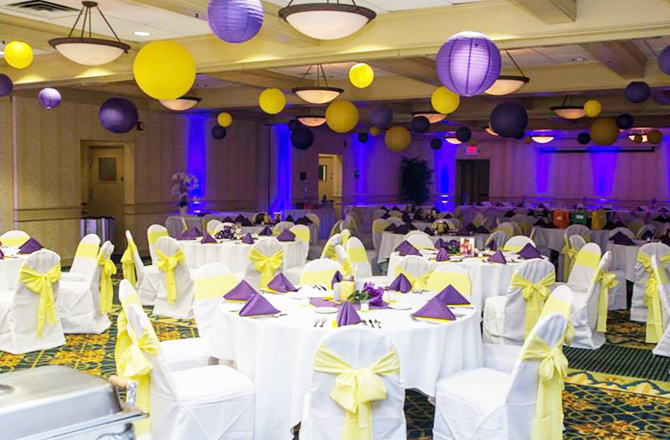 The Ithaca Hotel banquet room