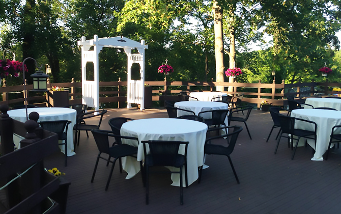 Lessing's at Smithtown Landing Country Club Smithtown, New York LGBT Wedding Venue outside reception deck