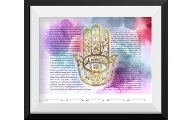 Custom Designed Ketubahs for LGBT Marriage Ceremonies - Pride Ketubahs