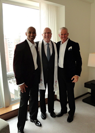 GLBT Couple with Reverend Will Mercer