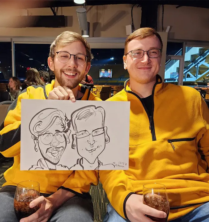 Pittsburgh, Pennsylvania LGBT Wedding Caricature Artist - MC Sturman
