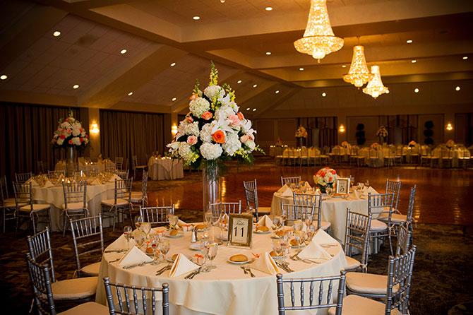 Springfield Country Club - Grand ballroom with crystal chandeliers and dance floor