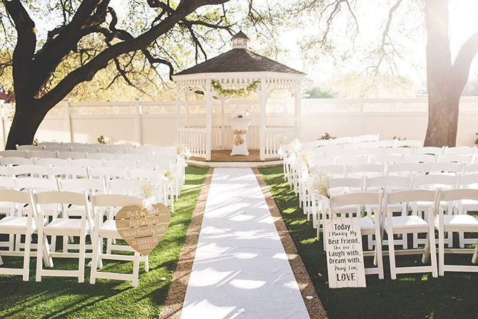 Indoor Wedding Ceremony - Dallas, Texas LGBT Wedding Reception Venue - Jupiter Gardens Event Center