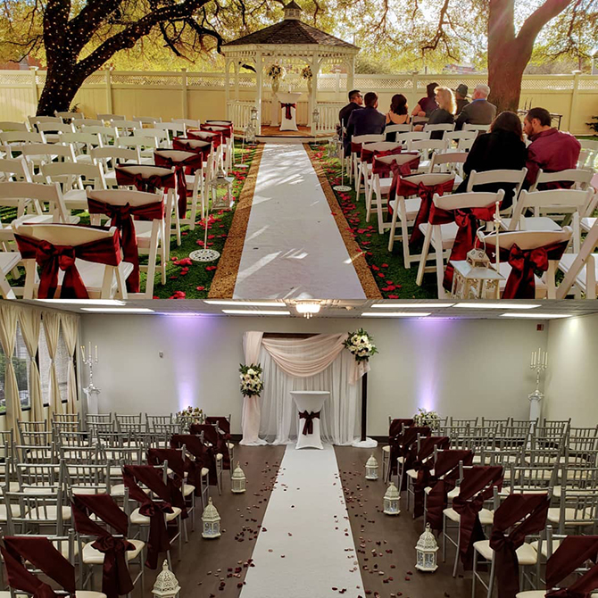Indoor Wedding Ceremony - Dallas, Texas LGBT Wedding Reception Venue - Jupiter Gardens Event Center