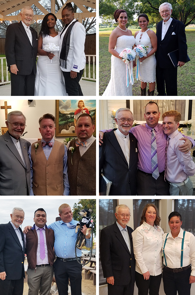 LBGT Holy Union - Bride with Rev. Paul Wedding Officiant