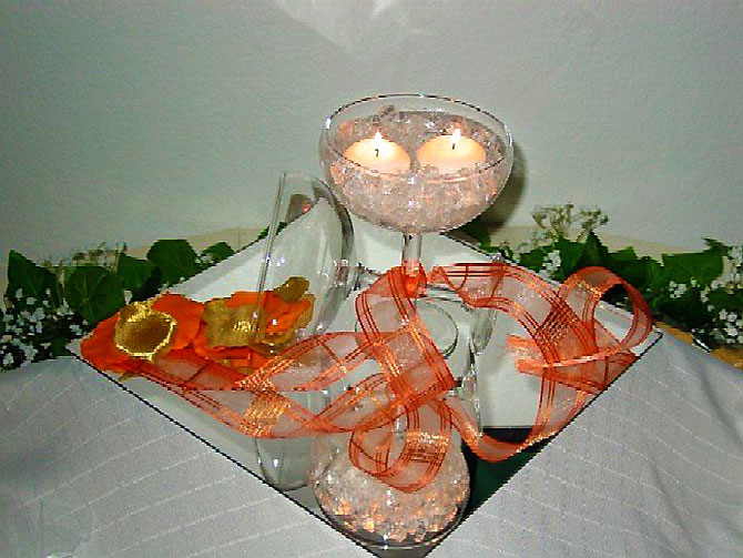 United Party Rental Center - Mirrored table centerpiece