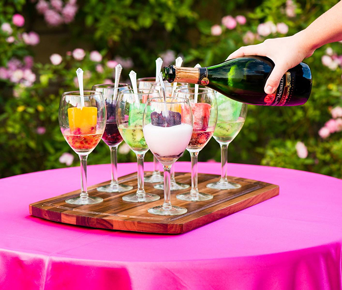 wedding chamagne cockltails - Austin, Texas LGBT Wedding Reception Venue - Villa St. Clair