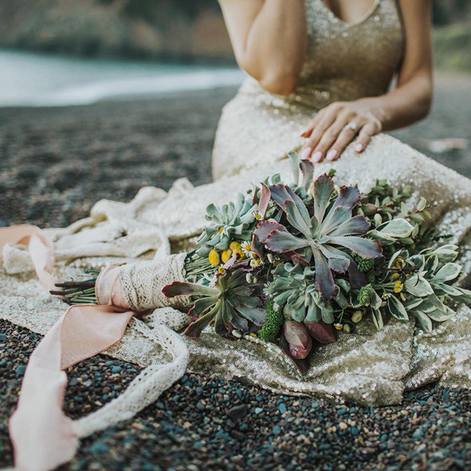 Succulent Wedding Decor and wearable art succulent jewelry - Succulents for Hire Toni Sicola