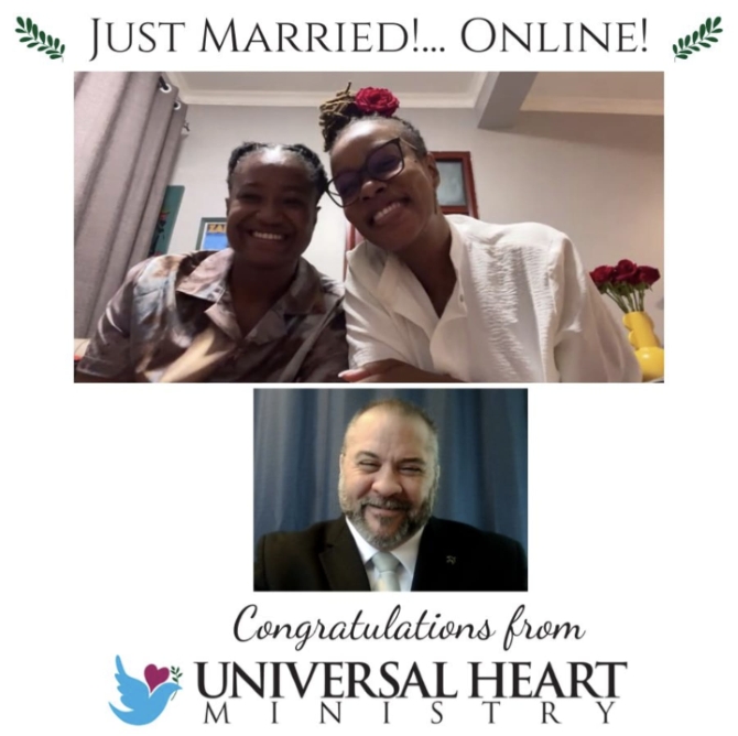 Universal Heart Ministry
In-Person and Virtual LGBT Wedding Officiant 
Serving Utah, Tennessee & Florida - Virtual wedding, online wedding
