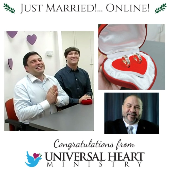 Universal Heart Ministry
In-Person and Virtual LGBT Wedding Officiant 
Serving Utah, Tennessee & Florida - Virtual wedding, online wedding
