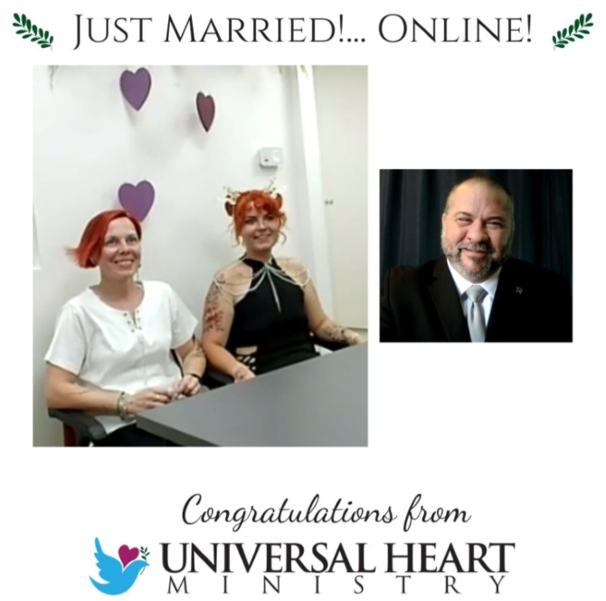 Universal Heart Ministry
In-Person and Virtual LGBT Wedding Officiant 
Serving Utah, Tennessee & Florida - Virtual wedding, online wedding
