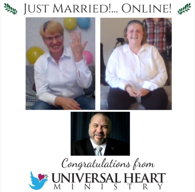 Universal Heart Ministry
In-Person and Virtual LGBT Wedding Officiant 
Serving Utah, Tennessee & Florida - Virtual wedding, online wedding
