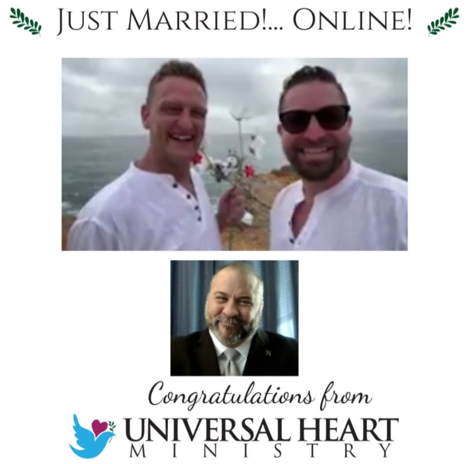 Universal Heart Ministry
In-Person and Virtual LGBT Wedding Officiant 
Serving Utah, Tennessee & Florida - Virtual wedding, online wedding
