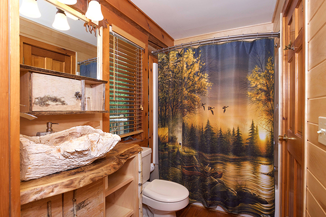 Moose Meadow Lodge Rustic Bathroom Log Cabin