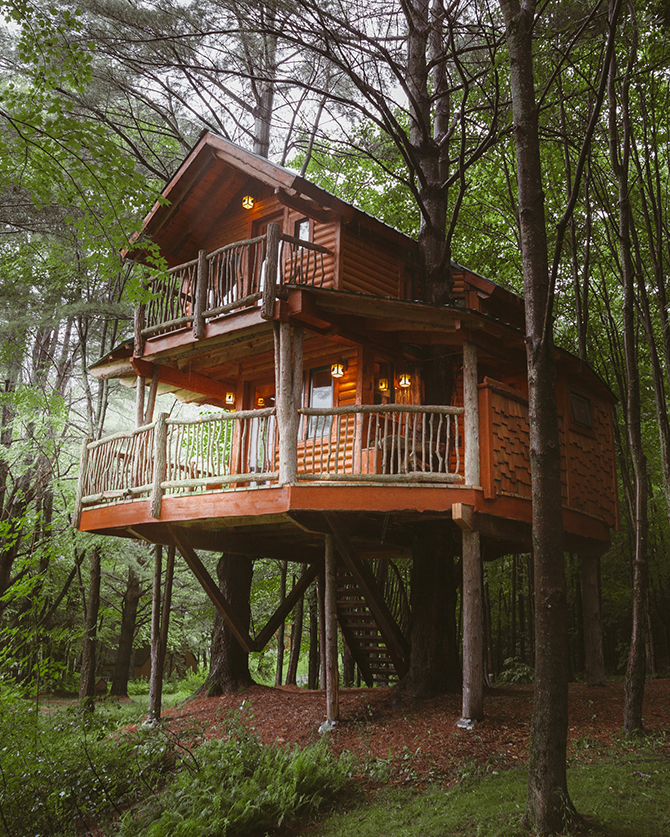 Moose Meadow Lodge Waterbury Vermont Tree House Exterior