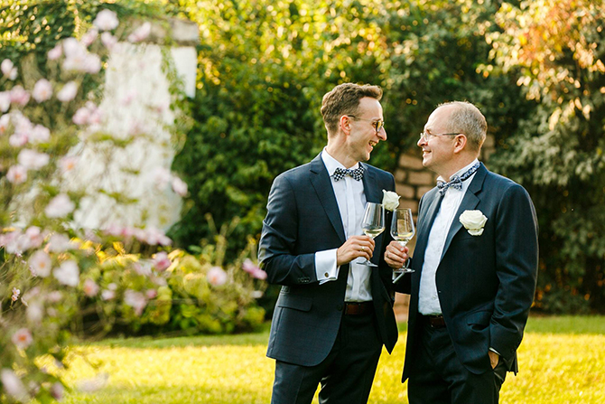 Same-Sex Wedding Champagne Toast - DC, Virginia, Marland - LGBTQ Wedding Photographer - Jon Fleming Photography