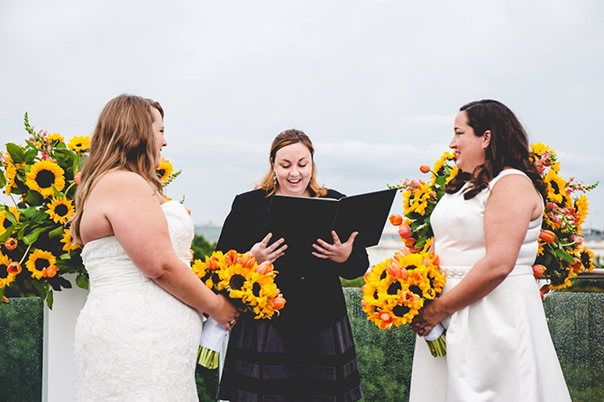Sunflower wedding - Arlington, VA Same-Sex Wedding Photographer - Photos From The Harty