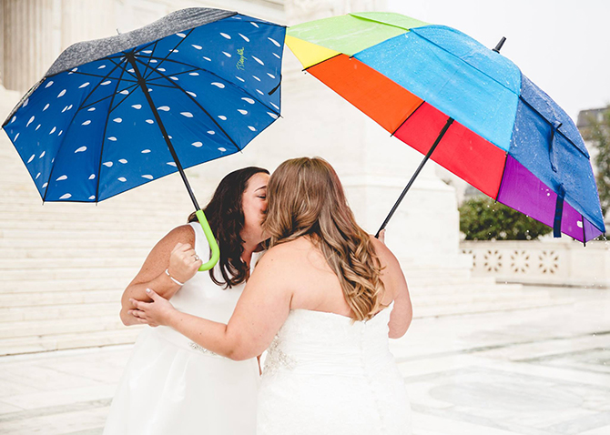Wedding umbrellas - Arlington, VA Same-Sex Wedding Photographer - Photos From The Harty