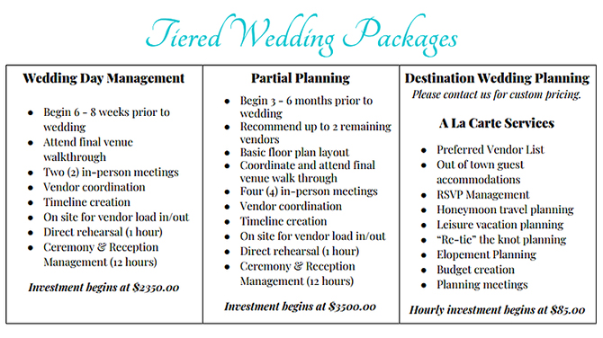 Wedding Planning Packages - Weddings by Nicole G - Manassas, VA LGBT Wedding Planner