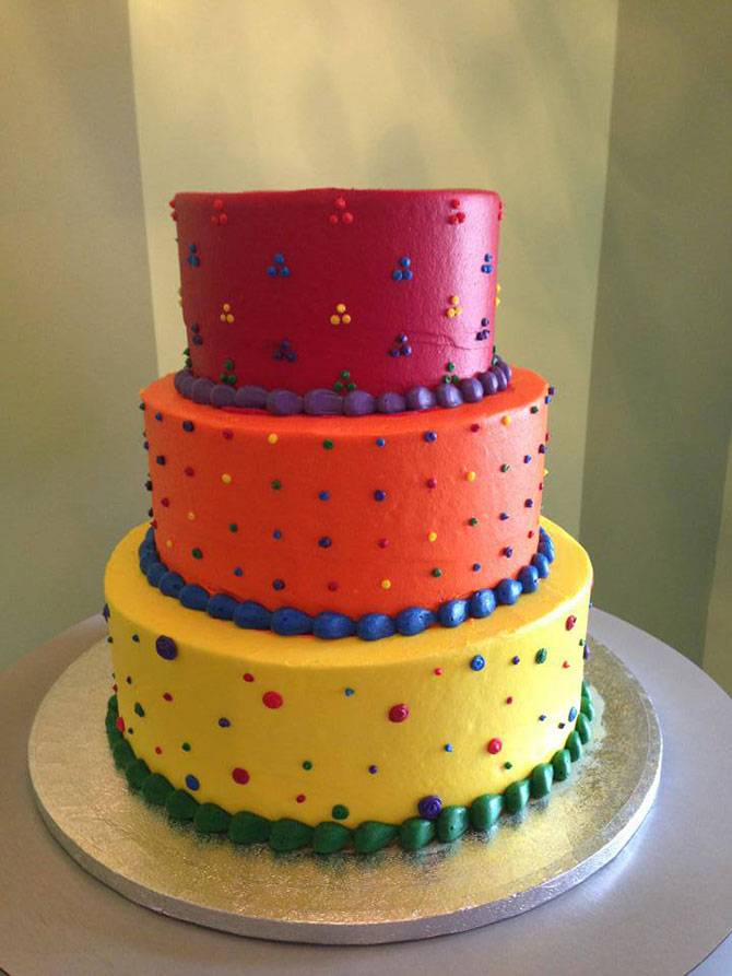 Classy Girl Cupcakes - LGBT Rainbow Wedding Cake