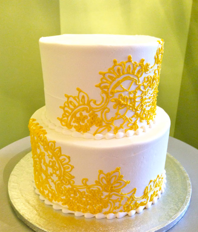 Classy Girl Cupcakes - Two Tiered Wedding Cake