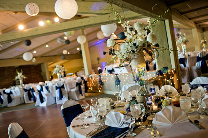 Blue Wedding Reception - Lake Lawn Resort Wisconsin