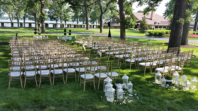 Outdoor Wedding Ceremony - Lake Lawn Resort in Wisconsin