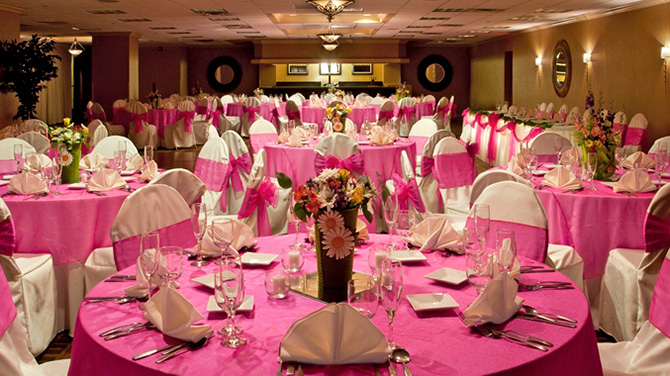 DoubleTree by Hilton Pittsburgh Meadow Lands - pink reception hall
