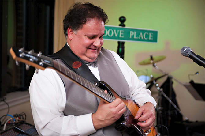 Groove Place Havertown, PA LGBT Wedding Dance Band guitar player dana